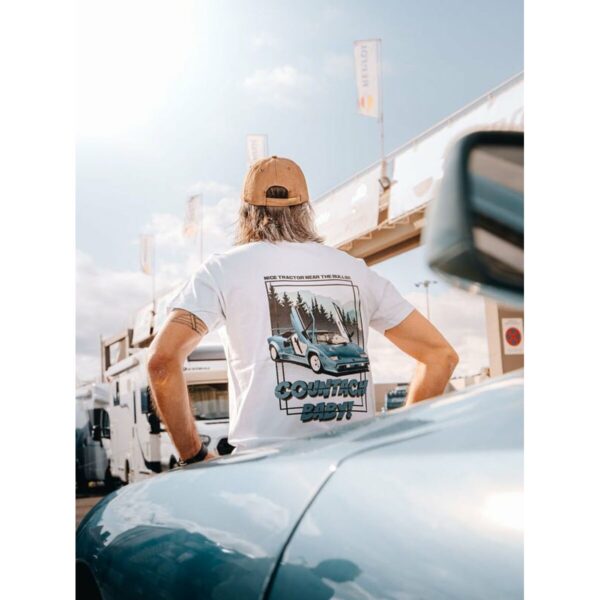 Maglia a Maniche Corte Uomo RADIKAL Nice Tractor Near the Bull XL Bianco