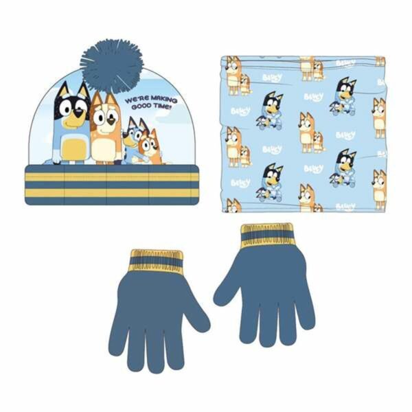 Berretto, Sciarpa e Guanti Bluey 2-8 Anni