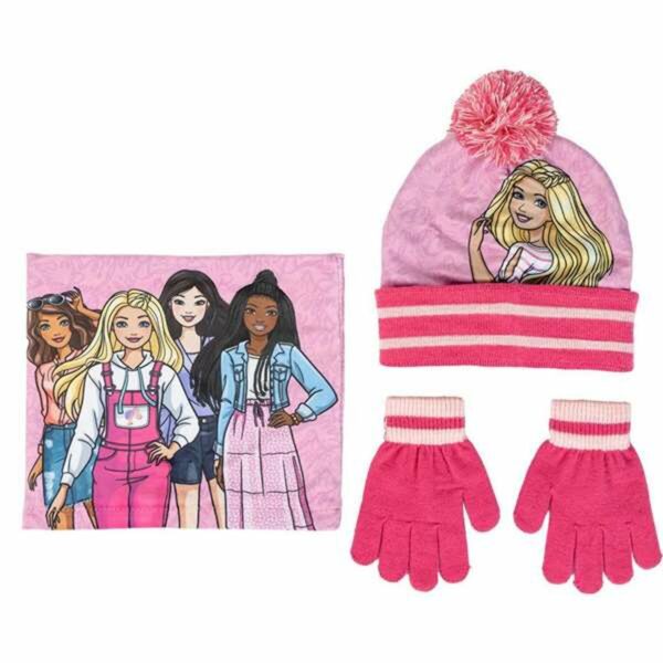 Berretto, Sciarpa e Guanti Barbie 2-8 Anni