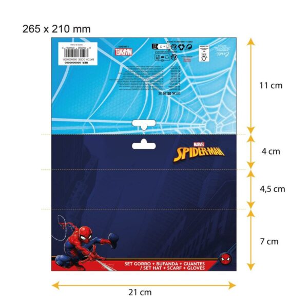 Berretto e Guanti Spider-Man Azzurro