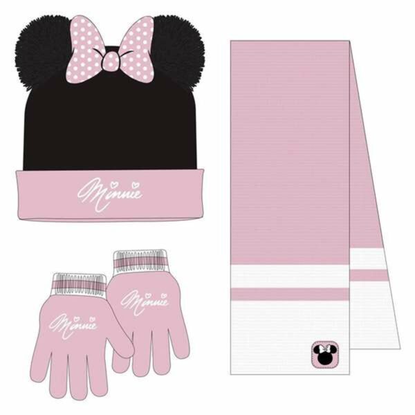Berretto e Guanti Minnie Mouse Rosa