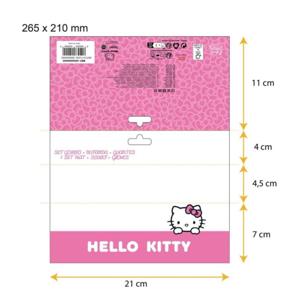Berretto e Guanti Hello Kitty Rosa