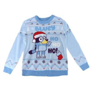Maglia Unisex Bluey Christmas Azzurro Chiaro