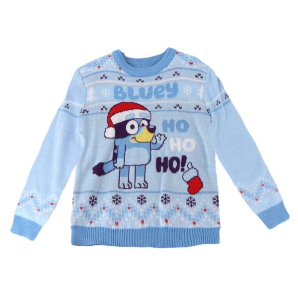Maglia Unisex Bluey Christmas Azzurro Chiaro