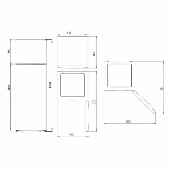 Frigorifero combinato Aspes AF145503E   143 206 L Bianco