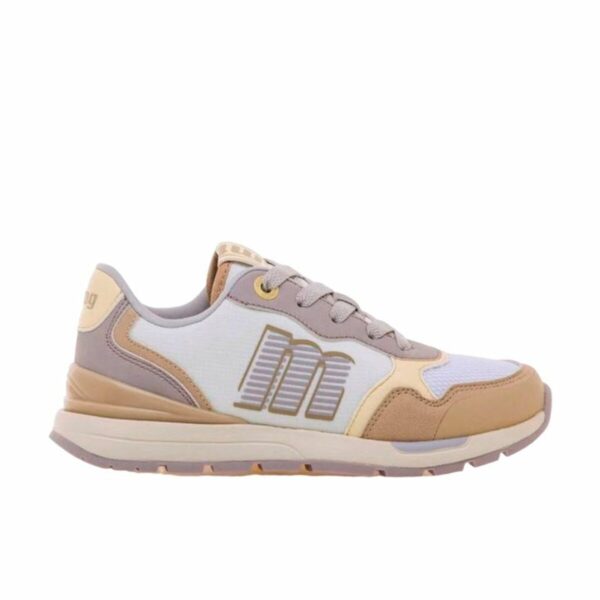 Scarpe da Tennis Casual Mustang Compact Bianco Marrone Chiaro