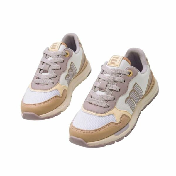 Scarpe da Tennis Casual Mustang Compact Bianco Marrone Chiaro