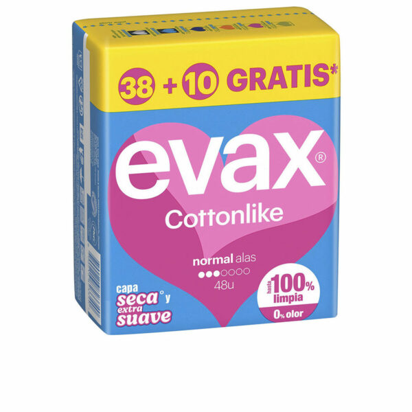 Assorbenti Normali con Ali Evax COTTONLIKE 48 Unità