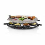 Raclette Princess 8 Oval Stone Grill Party Nero Grigio
