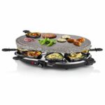 Raclette Princess 8 Oval Stone Grill Party Nero Grigio