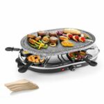Raclette Princess 8 Oval Stone Grill Party Nero Grigio