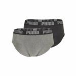 Pacco di Slip da Uomo Puma Basic Grigio 2 Pezzi