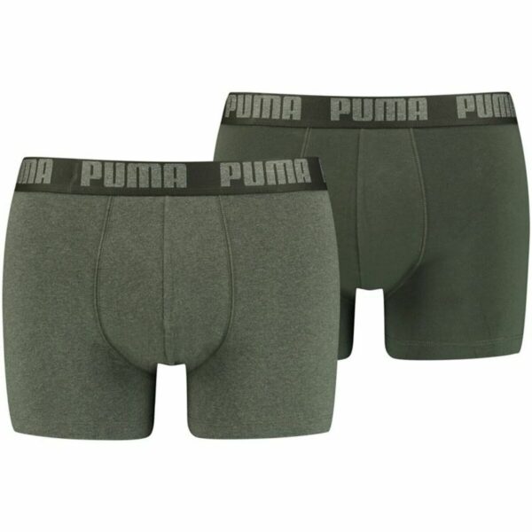 Boxer da Uomo Puma Basic 2 Pezzi Verde scuro