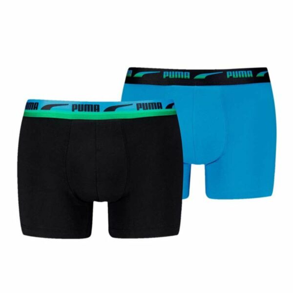Boxer da Uomo Puma Gradient Waistband 2P Azzurro Nero 2 Unità
