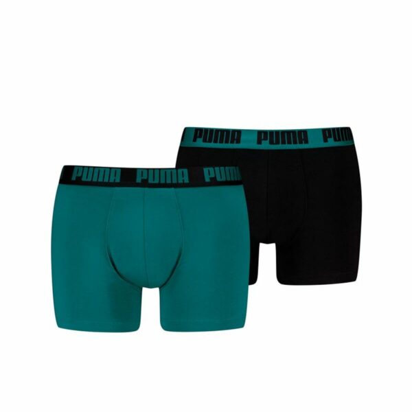 Boxer da Uomo Puma Everyday Basic Nero Verde Oliva 2 Pezzi