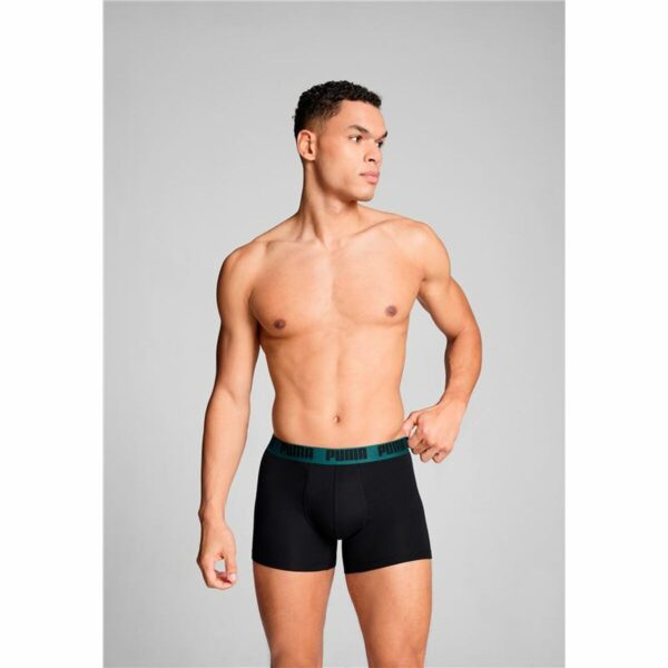 Boxer da Uomo Puma Everyday Basic Nero Verde Oliva 2 Pezzi
