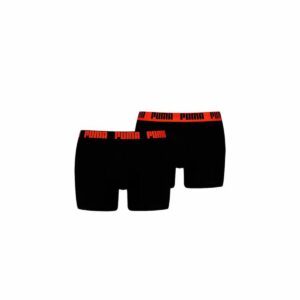 Boxer da Uomo Puma Everyday Basic Nero Arancio 2 Pezzi