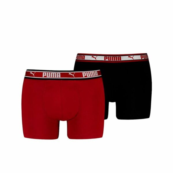 Boxer da Uomo Puma Nero Rosso