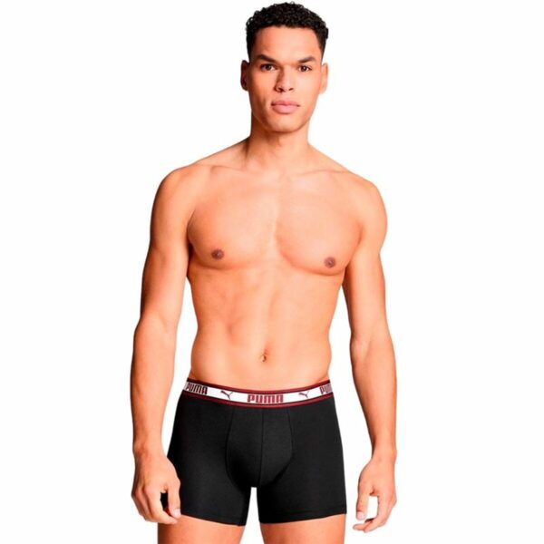 Boxer da Uomo Puma Nero Rosso