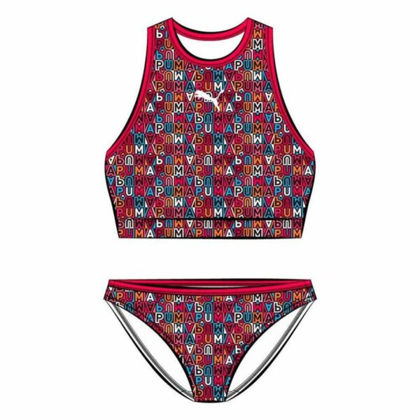 Bikini Per Bambine Puma Printed Set Rosso