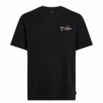 Maglia a Maniche Corte Uomo O'Neill Retro Back Print Nero