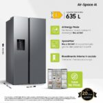 Frigorifero combinato Samsung FRIGORÍFICOAMERICANOBESPOKEAI1 Argentato