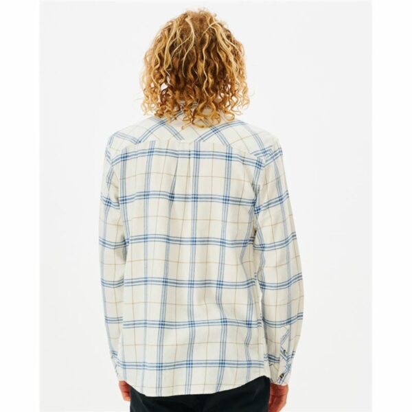 Camicia a Maniche Lunghe Uomo Rip Curl Checked in Flannel Franela Bianco