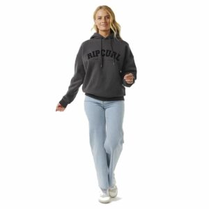 Felpa con Cappuccio Donna Rip Curl Varsity Nero