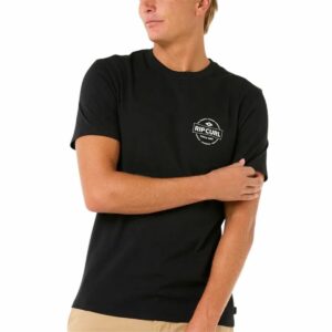 Maglia a Maniche Corte Uomo Rip Curl Staple Nero