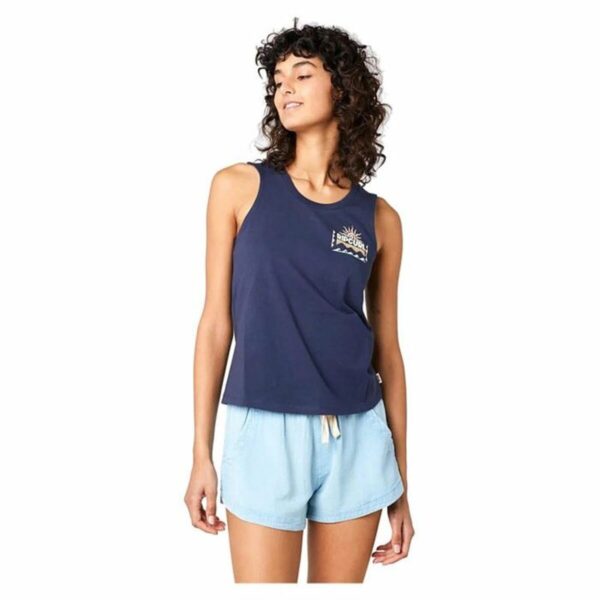 Maglia a Maniche Corte Donna Rip Curl Re-Entry Crew Tee Blu Marino