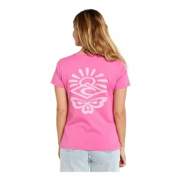 Maglia a Maniche Corte Donna Rip Curl Re-Entry Crew Tee Rosa Fucsia