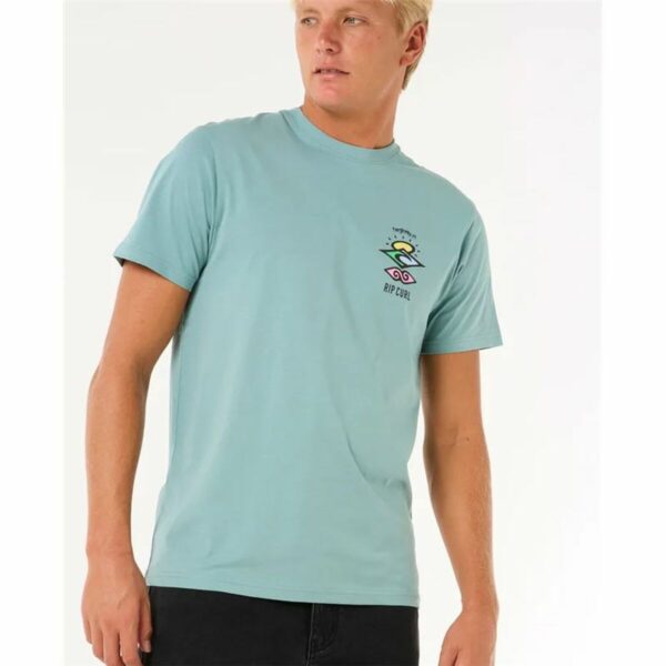 Maglia a Maniche Corte Uomo Rip Curl Search Icon Tee Azzurro