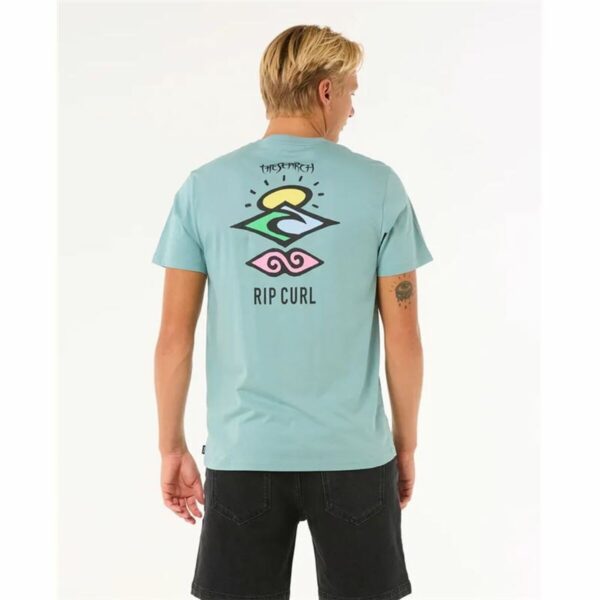 Maglia a Maniche Corte Uomo Rip Curl Search Icon Tee Azzurro