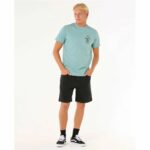 Maglia a Maniche Corte Uomo Rip Curl Search Icon Tee Azzurro