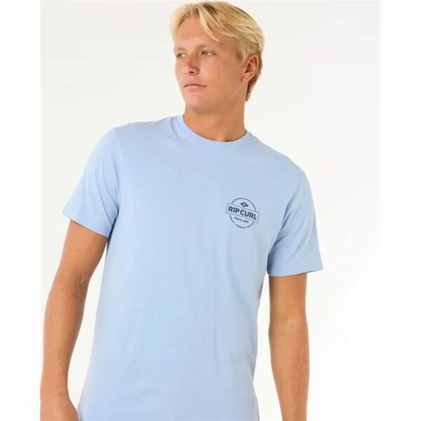 Maglia a Maniche Corte Uomo Rip Curl Staple Tee Azzurro