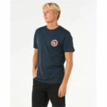 Maglia a Maniche Corte Uomo Rip Curl Shred Til Tee Blu Marino