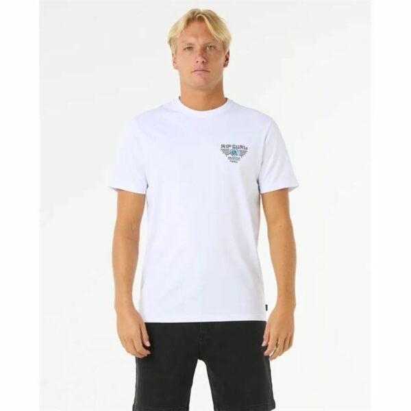 Maglia a Maniche Corte Uomo Rip Curl Desti Animals Tee Bianco
