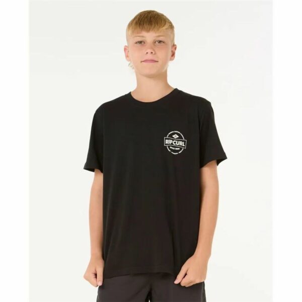 Maglia a Maniche Corte per Bambini Rip Curl Staple Nero