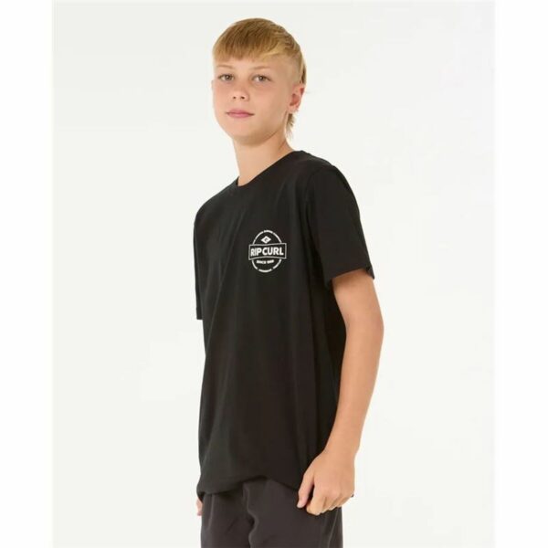 Maglia a Maniche Corte per Bambini Rip Curl Staple Nero