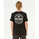 Maglia a Maniche Corte per Bambini Rip Curl Staple Nero