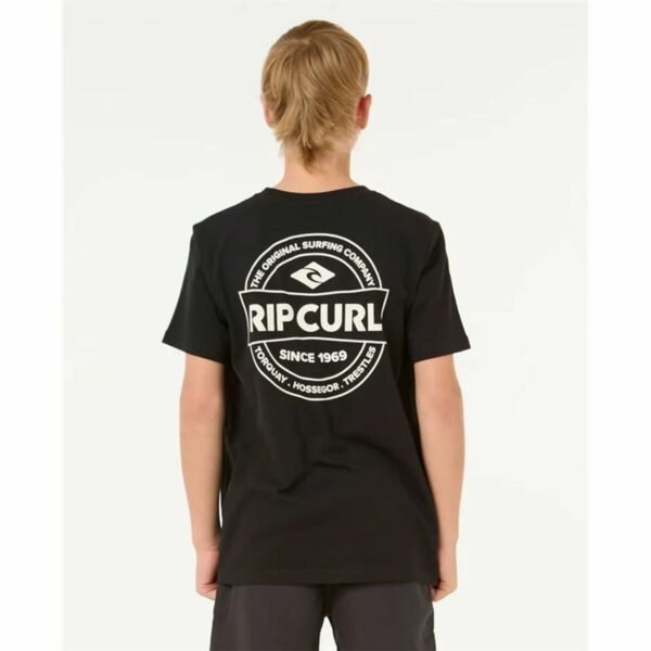 Maglia a Maniche Corte per Bambini Rip Curl Staple Nero
