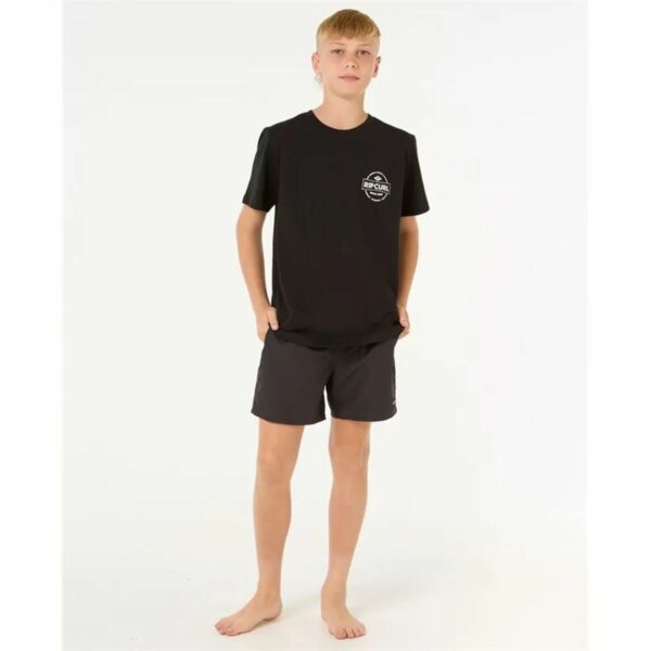 Maglia a Maniche Corte per Bambini Rip Curl Staple Nero