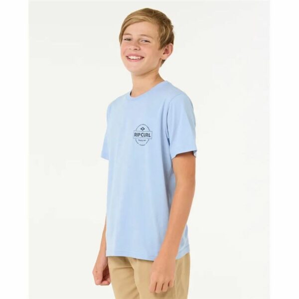 Maglia a Maniche Corte per Bambini Rip Curl Rip Curl Staple Tee Azzurro