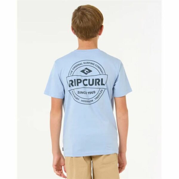 Maglia a Maniche Corte per Bambini Rip Curl Rip Curl Staple Tee Azzurro