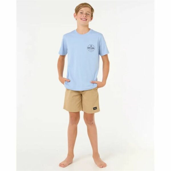 Maglia a Maniche Corte per Bambini Rip Curl Rip Curl Staple Tee Azzurro