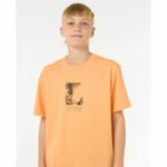 Maglia a Maniche Corte per Bambini Rip Curl Raw Energy Frame Tee Arancio