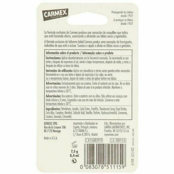 Balsamo Labbra idratante Carmex COS 002 BL 8 ml Giallo
