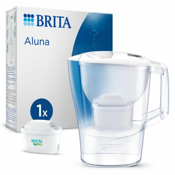 Brocca filtrante Brita ALUNA BLANCA Bianco Trasparente Plastica 2,4 L