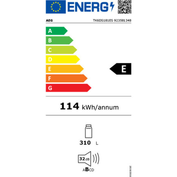 Frigorifero AEG TK6DS181ES Bianco 310 l
