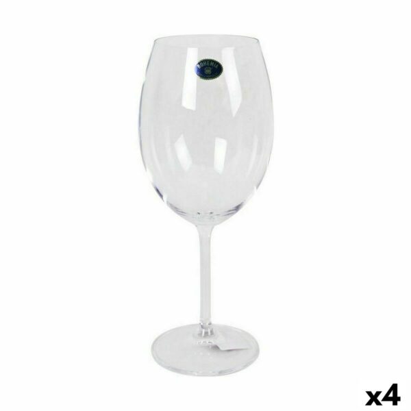 Set di calici da vino Bohemia Crystal Clara 580 ml Vino 6 Pezzi (4 Unità)